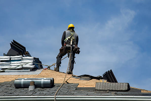 Professional Gutter Installation technician working in Wallingford, CT
